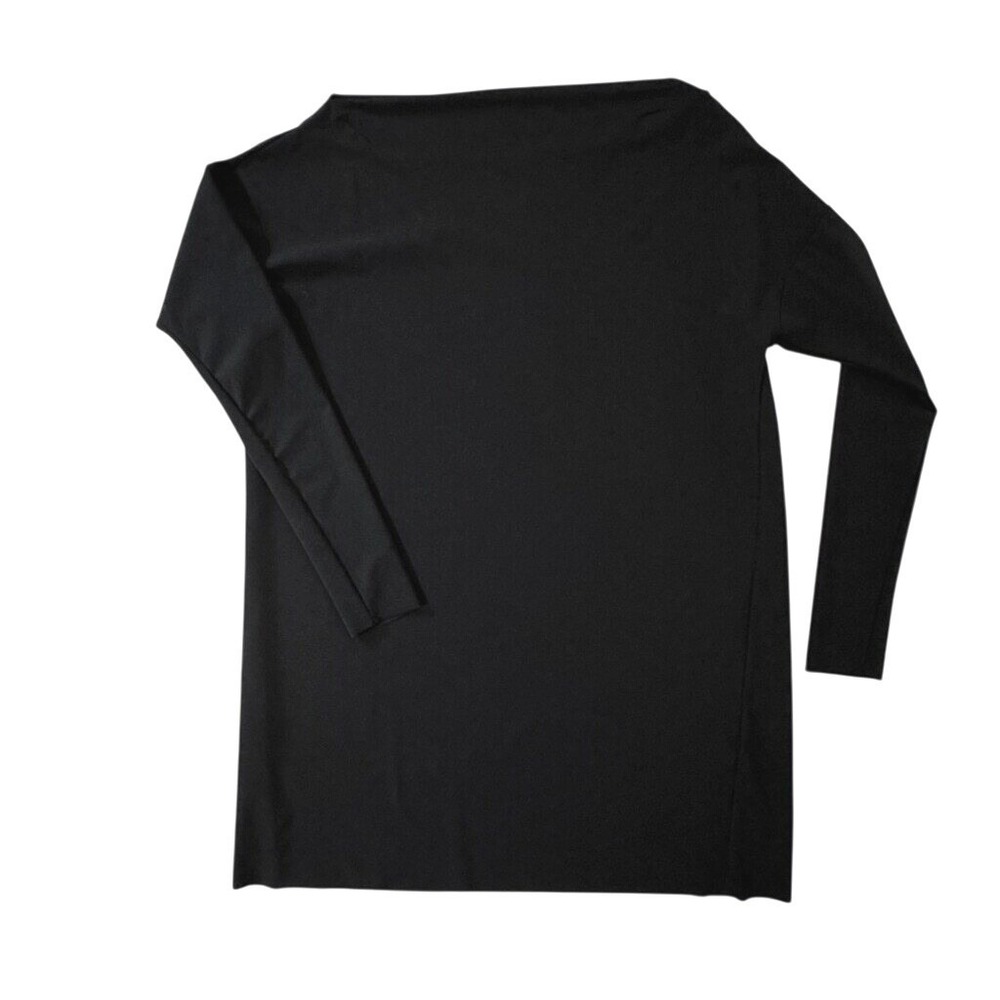 Maria Pinto Black Boat Neck Long Sleeve Tunic Mini - Small